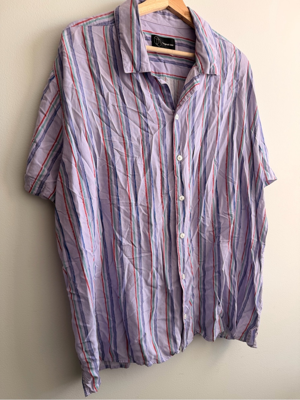 Men's Lavender Short-Sleeve Shirt